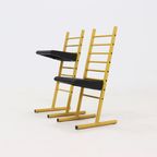 Set Of 2 Italian Height Adjustable Chairs Or Barstools 1980S thumbnail 4