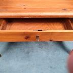 Brutalist Solid Pine Midcentury AWA Desk Vintage 70s thumbnail 12