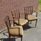 Klassieke Georgiaaanse Stijl Mahoniehouten Stoeltjes 3 Stuks thumbnail 4