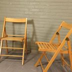 Set Van 2 Vintage Houten Klapstoelen thumbnail 3