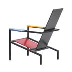 Mid Century Modern High Quality Remake Of A Rietveld Chair, 1980S thumbnail 4