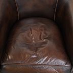 Elegante En Comfortabele Set Van 2 Rundleren Clubfauteuils In Engelse Stijl thumbnail 7
