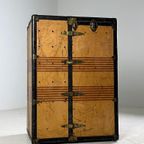 Oshkosh Steamer Trunk Antiek thumbnail 5