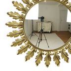 Mid Century Verkoperd Metalen Zonnespiegel Deknudt Convex 50Cm thumbnail 7
