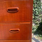 Vintage Ladenkast Op Teakhouten Onderstel thumbnail 14