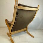 Beauty! Lederen Westnofa Ingmar Relling Siësta Fauteuil. Vintage Design Klassieker. Bentwood. thumbnail 9