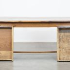 Prachtige Antieke Franse Boeren Eettafel Van Eikenhout Met 2 Lades En Originele Details thumbnail 7