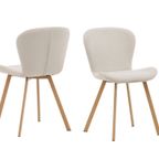 Nesna Eetkamerstoel - Set Van 2 - Beige thumbnail 9