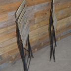 Bistrostoeltje Set Van 2 Metaal Met Hout thumbnail 3