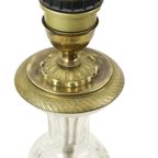 Empire Tafellamp Geslepen Kristal Diamantpatroon Verguld Brons thumbnail 5