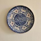 Prachtig Delfs Blauw Wandbord Met Floraal Motief thumbnail 2