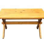 Vintage Dining Table Pinewood 1960 Minimalist Eettafel thumbnail 3
