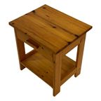 Vintage Pinewood Grenen Nachtkastje Compact Design thumbnail 4