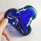 Vintage Murano Glas Asbak Prachtige Blauw Tinten thumbnail 4