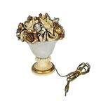 Italiaanse Tafellamp - Hollywood Regency Stijl - Goudverf - Plateel - 80'S thumbnail 4
