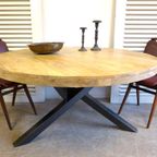 Prachtige Grote Ronde Mango Eettafel 140 Cm thumbnail 2