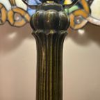 2 Beschikbaar Vintage Art Nouveau Stijl Papegaai Glas In Lood thumbnail 7