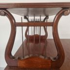 Klassiek Art Nouveau Jugendstil Harp Bijzettafeltje. thumbnail 5