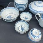 Chinees Rijstkorrel Servies Porselein Jaren 50 thumbnail 6