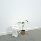 Witte Porseleinen Olifant Met Goud Plantentafel thumbnail 8