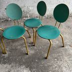 Vintage Blue And Gold Kids Chairs thumbnail 3