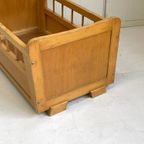 Retro Poppenbed Vintage Poppenwiegje Hout thumbnail 5
