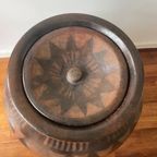 Vintage Indonesische Pot. Lombok Crafts Vaas / Pot. Groot Handgemaakt. thumbnail 6