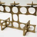 Brutalist Bronzen Kandelaar Van Heinz Goll, Oostenrijk Jaren 60 thumbnail 2