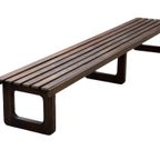 Vintage Houten Slatted Bench Lattenbank Xxl Design 70'S thumbnail 23