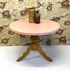 Ronde Salon/wijntafel Restyle Peach Hout Brocante thumbnail 3