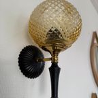 Vintage Wandlamp Met Amberglas thumbnail 3