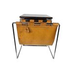 Dutch Design - Brabantia Holland - Mime Set - Lectuurbak - Vintage Bijzettafel Met Cognac Tuigler thumbnail 12