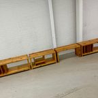 4 X Vintage Aksel Kjersgaard Pine Wood Storage Benches thumbnail 4