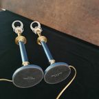 Tafellamp - Bedlamp - Kastlamp - Blauw - Metaal - Met Kap - 2 Stuks. thumbnail 11