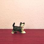 Beeldje Groene Kat Witte Snuit thumbnail 4