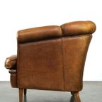 Unieke Vintage Schapenleren Clubfauteuil Met Een Uitzonderlijk Design thumbnail 6