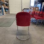 Gispen Stoelen Eetkamerstoelen Rood Buisframe Fauteuil thumbnail 5