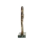 Art Deco Bronzen Sculptuur Afrikaanse Vrouw Groen Marmer Hagenauer thumbnail 9