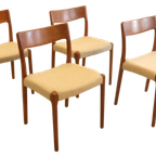 Set 4 Deense Vintage Eetkamerstoelen Stoelen thumbnail 9