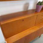 Teak Fineer Kast Uit Zweden Met Klep En Lades thumbnail 20