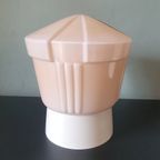 Art Deco Thabur Plafondlamp In Creme Kleur Bijna Tegen Roze Aan. thumbnail 3