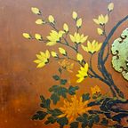 Vintage Rode Chinese Kast Vogels, Bloemen / Bohemian Kast / Oosterse Kast / Chinese Red Cabinet thumbnail 16
