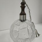 Vintage Jaren 60 Plafondlamp Bollamp (Geperst Glas) thumbnail 4