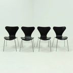 Set Of 4 Butterfly Chairs Model 3107 By Arne Jacobsen For Fritz Hansen 1990s thumbnail 2