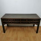 Grote Antieke Vintage Ladekast, Sidetable Muurtafel, Toonbank thumbnail 5