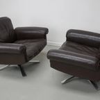 Vintage De Sede Ds-31 Draai Fauteuil In Bruin Leer thumbnail 5