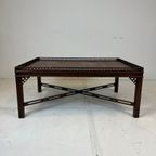Mahonie Chinese Chippendale Stijl Cocktailtafel thumbnail 3