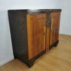 Vintage, Art Deco Dressoir, Wandkast, Wandmeubel Marmer Blad thumbnail 10