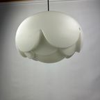 1 Of 4 Large Frosted Glass Artichoke Shaped Pendant Lamp Xl By Peill And Putzler, 1960 thumbnail 11