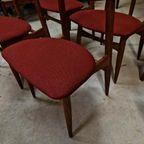 * Set Van 4 Vintage Stoelen Deense Stoelen thumbnail 5